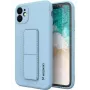 iLike Samsung Galaxy A22 5G Kickstand funda con soporte de silicona azul claro