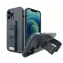 iLike Samsung Galaxy A22 5G Funda Rope de gel TPU Airbag con correa para colgar Azul marino