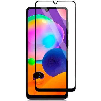 iLike Samsung Galaxy A31 2.5D Black Frame Full Glue protector de pantalla de cristal templado