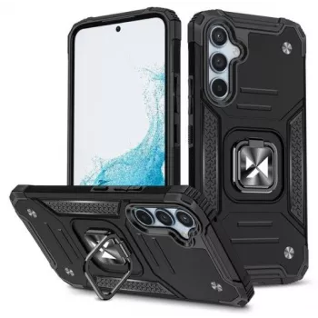 iLike Samsung Galaxy A34 5G Funda Ring Armor Negra