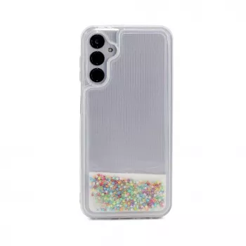 iLike Funda de silicona para Samsung Galaxy A34 5G Water Glitter Rainbow
