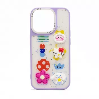Funda Epoxy Cartoon iLike para Samsung Galaxy A34, morada