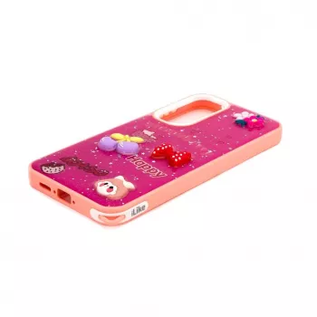 iLike Funda Epoxy Cartoon para Samsung Galaxy A35 Rose Red