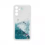 iLike Samsung Galaxy A35 Funda de silicona Water Glitter azul