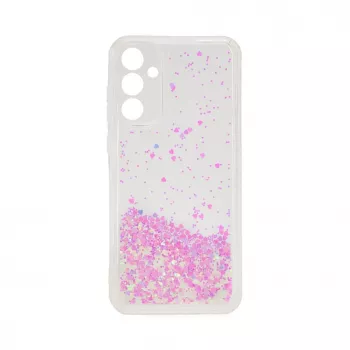 iLike Samsung Galaxy A35 Funda de silicona Water Glitter rosa claro