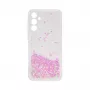 iLike Samsung Galaxy A35 Funda de silicona Water Glitter rosa claro