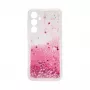 iLike Samsung Galaxy A35 Funda de silicona Water Glitter rosa
