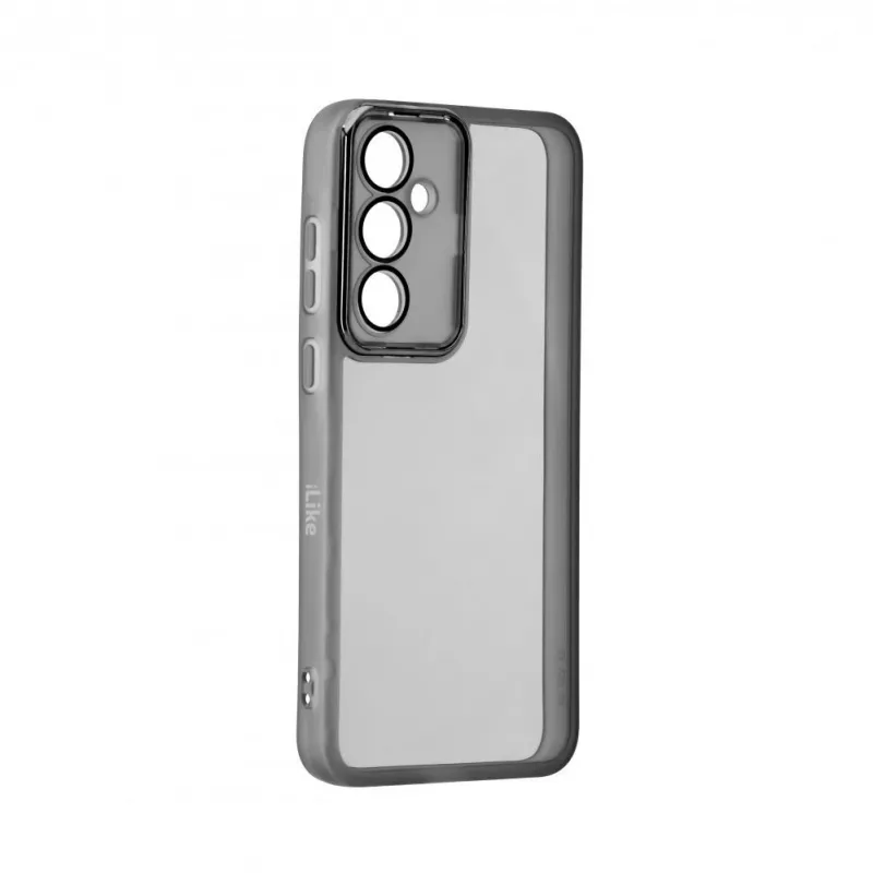 iLike Funda transparente con protección de cámara para Samsung Galaxy A35 negra