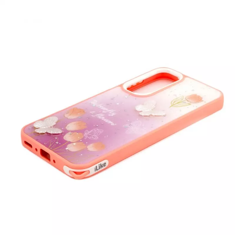 Funda Epoxy Cartoon iLike rosa claro para Samsung Galaxy A55