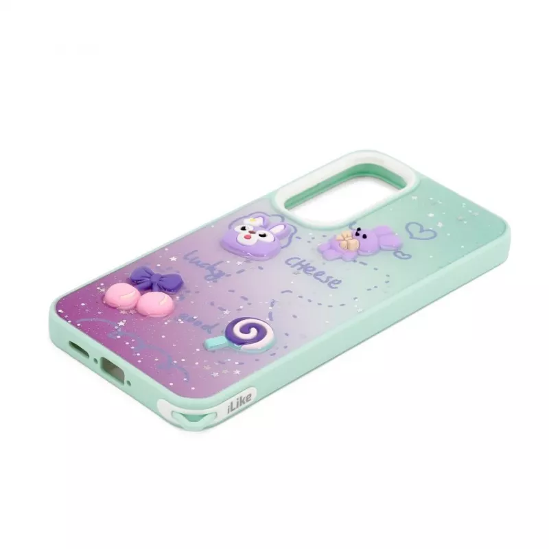 iLike Samsung Galaxy A55 Funda Epoxy Cartoon menta