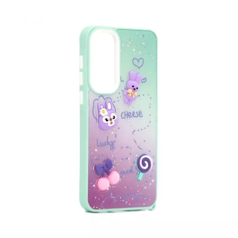 iLike Samsung Galaxy A55 Funda Epoxy Cartoon menta