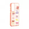 Funda Epoxy Cartoon iLike blanca rosa para Samsung Galaxy A55