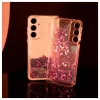 iLike Samsung Galaxy A55 Funda de Silicona Water Glitter Rosa