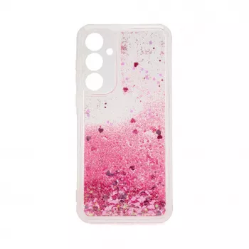 iLike Samsung Galaxy A55 Funda de Silicona Water Glitter Rosa