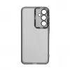 iLike Samsung Galaxy A55 Funda Transparente y Protección de Cámara Negra