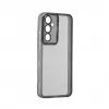 iLike Samsung Galaxy A55 Funda Transparente y Protección de Cámara Negra