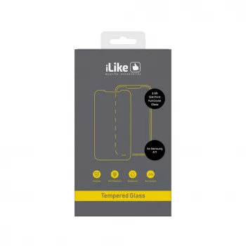 iLike Samsung Galaxy A71 2.5D Silk Print Full Cover Glass Protector de pantalla