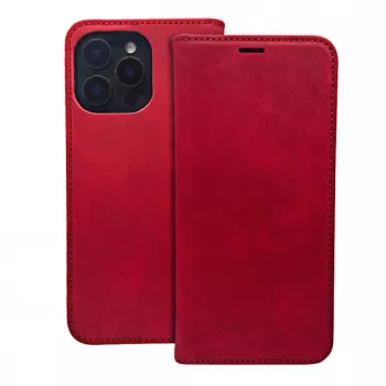iLike Samsung Galaxy S25 Edge Smart Suede Funda tipo libro Rojo