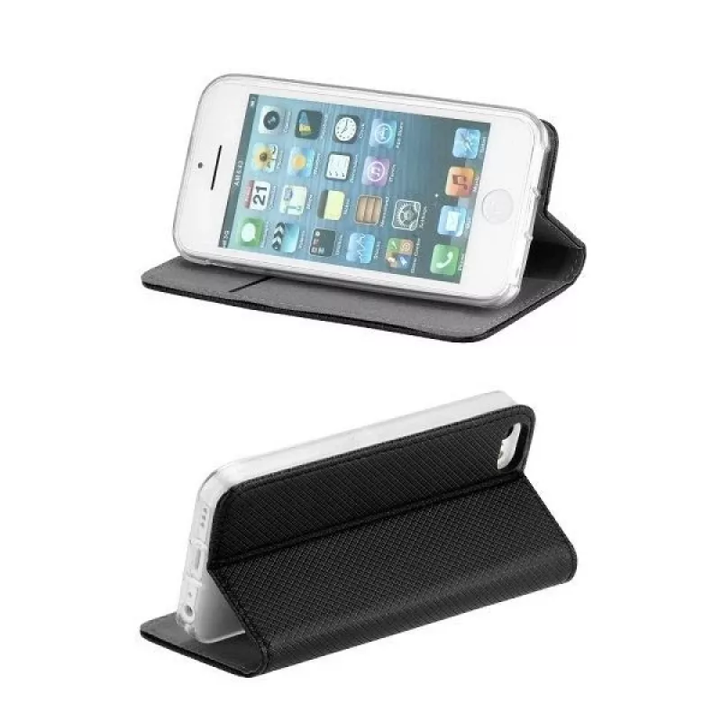 iLike Funda tipo libro Smart Magnet para Xiaomi Redmi A3, Negro