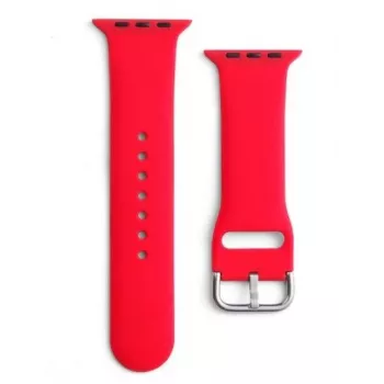 iLike Correa de silicona Strap APS para Apple Watch 8/7/6/5/4/3/2/SE (41/40/38 mm) roja
