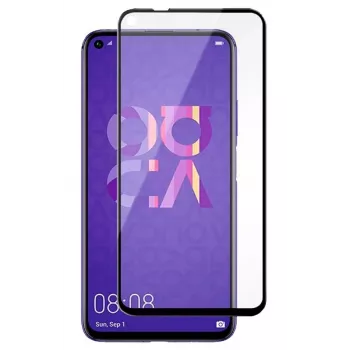 iLike Lámina Protectora de Pantalla para Huawei Nova 5T, 2.5D marco negro, Full Glue