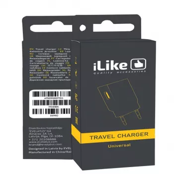 iLike Cargador de viaje ITC01 Blanco - Cargador de pared USB-A 5W con enchufe EU