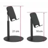 iLike Soporte de Sobremesa Telescópico Universal para Teléfono y Tablet (K3S) Negro