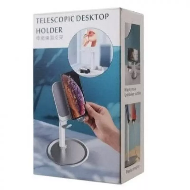 iLike Soporte de Sobremesa Telescópico Universal para Teléfono y Tablet (K3S) Negro