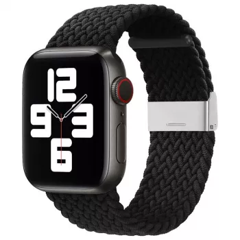 Correa de tejido trenzado iLike Watch 38/40/41mm negra