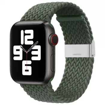 iLike Correa de tela trenzada para Watch 38/40/41mm verde