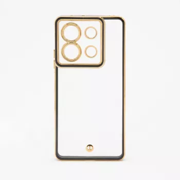 iLike Funda TPU+PC con protección de cámara transparente negra para Xiaomi Poco X6 Pro