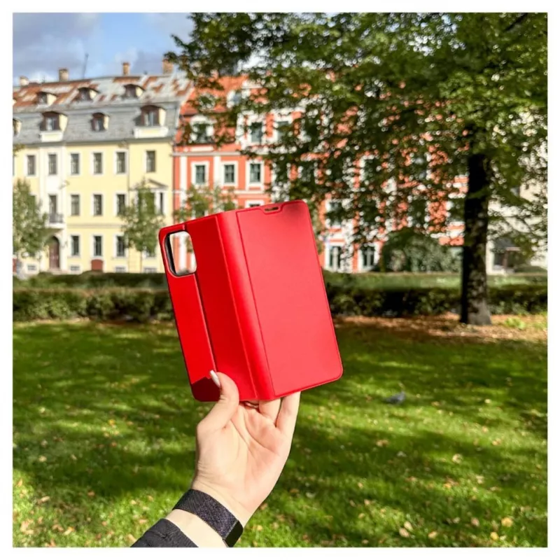 iLike Funda tipo libro Slim para Xiaomi Redmi 12 roja