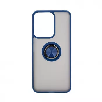 iLike Xiaomi Redmi 13C 5G Funda Híbrida con Anillo Azul Oscuro
