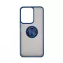 iLike Xiaomi Redmi 13C 5G Funda Híbrida con Anillo Azul Oscuro