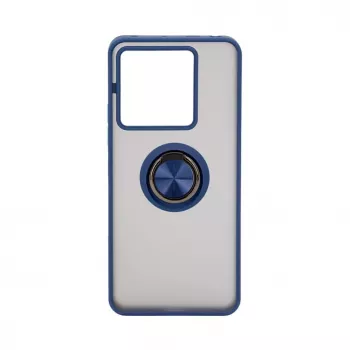 iLike Funda híbrida con anillo para Xiaomi Redmi Note 13 5G Azul oscuro