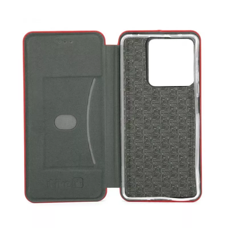 iLike funda tipo libro Slim para Xiaomi Redmi Note 13 Pro 5G roja
