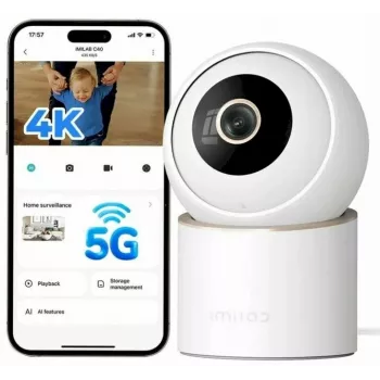 Cámara de seguridad para el hogar IMILAB C40, 2.5K QHD, giro 360°, visión nocturna, blanca