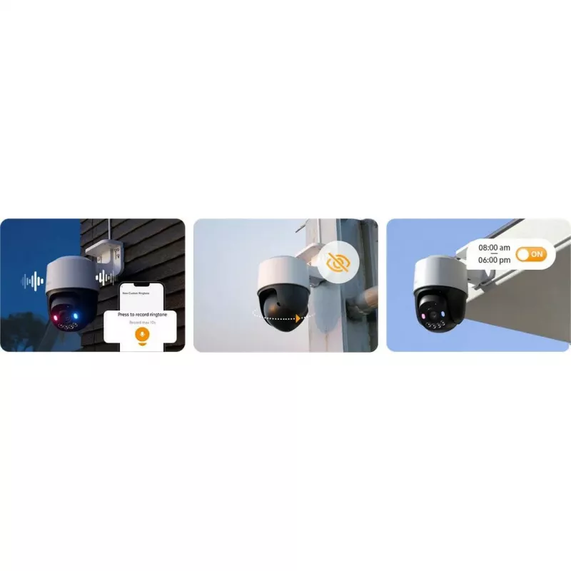 IMOU PS7FP-8X0 8MP 4K PoE cámara IP motorizada, IP67, visión nocturna de 30 m, audio bidireccional