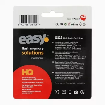 IMRO pendrive EASY (ECO) 16GB USB 2.0 Flash Drive - negro