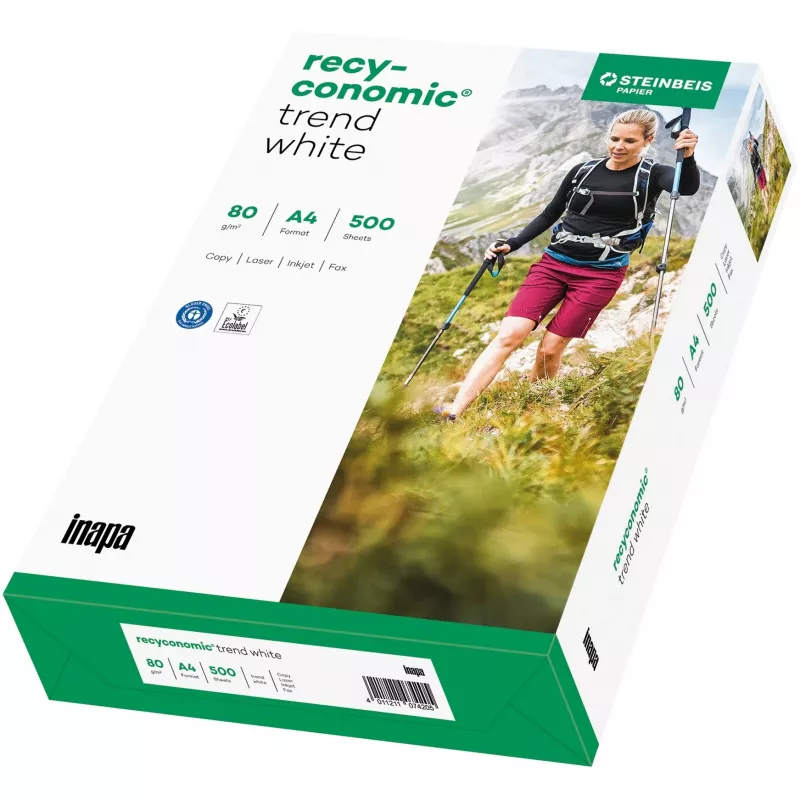 INAPA Papyrus Recyconomic Trend White A4 Papel de impresora 80 g/m² 500 hojas