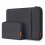 Inateck 16 Bolsa para portátil con bolsillo para accesorios LB01006/S1, negro-gris