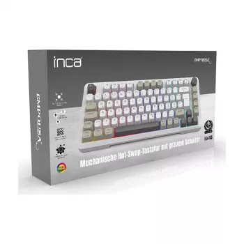 INCA teclado gaming RGB GraySwitch USB-C/BT 2,00 m blanco (IKG-455)