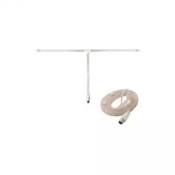 InLine antena dipolo FM con conector hembra IEC, 75 ohmios, cable de 2 m, negro (46230)