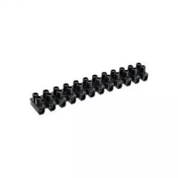 InLine Regleta de bornes 6 mm² 12 polos negro 10 uds.