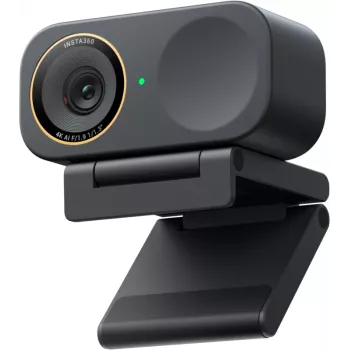Insta360 Link2C Pro Webcam 4K UHD con IA y gimbal de 3 ejes, enfoque automático por detección de fase, dos micrófonos con reducción de ruido, blanca LINK2CPRO02