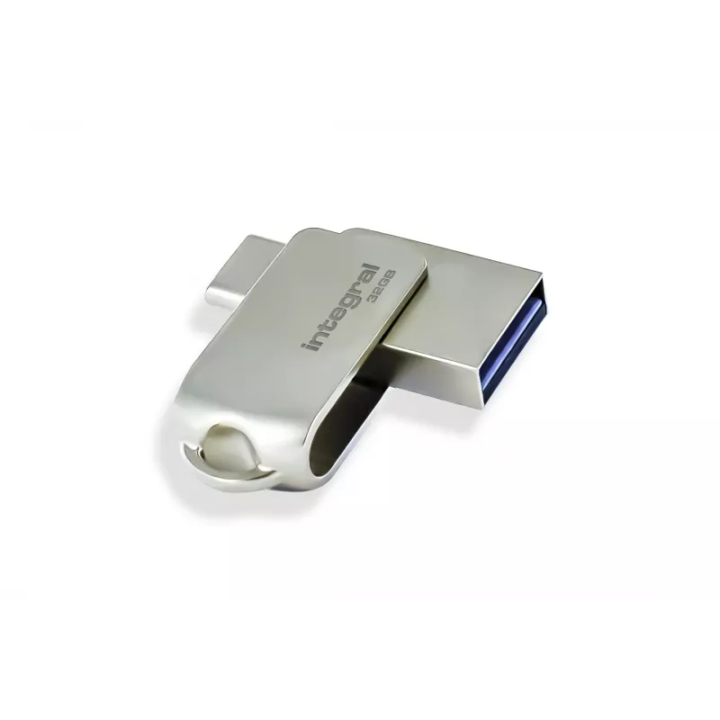 Integral INFD32GB360CDL3.0 32 GB USB 3.2 Gen 1 unidad dual Type-A / Type-C sin tapa plateada