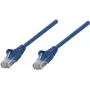Intellinet cable de red Cat6 UTP, conector RJ-45 macho a conector RJ-45 macho, 25 cm, azul, funda antirrotura moldeada 739931