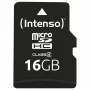 Intenso 16GB tarjeta de memoria MicroSDHC Class 4 con adaptador SD, hasta 21 MB/s de velocidad de lectura, negro