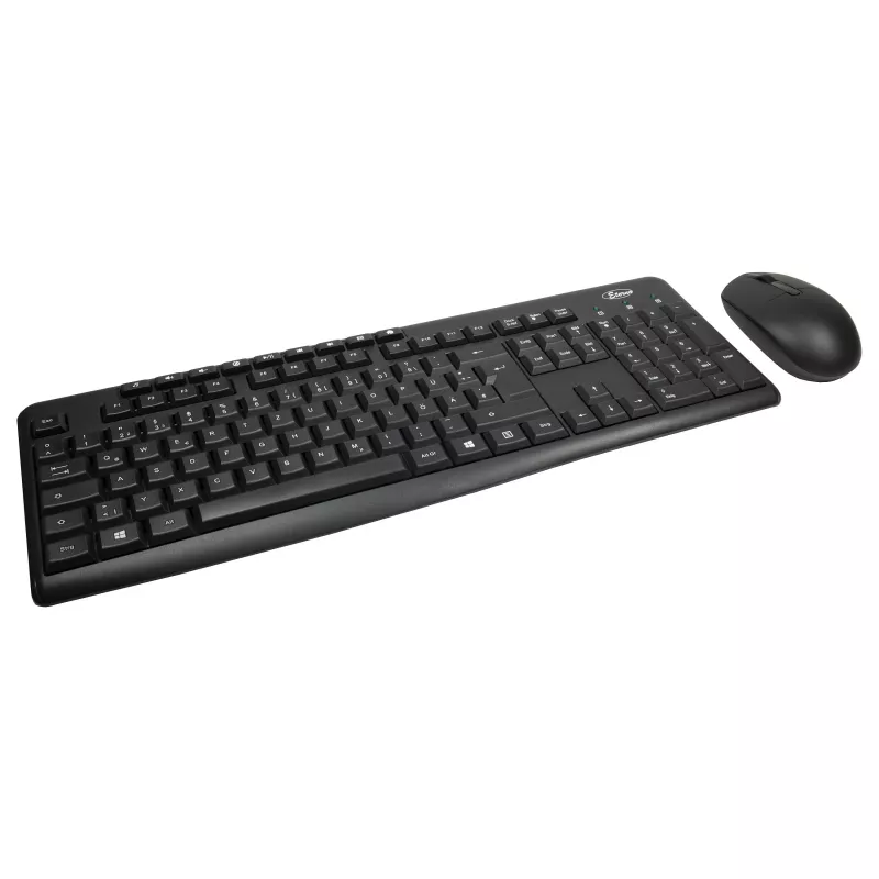 Inter-Tech AC KB-208 set inalámbrico de teclado y ratón, negro (88884137)
