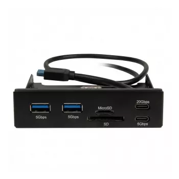 Lector de tarjetas interno Inter-Tech Argus CI-22 para bahía de 3,5 pulgadas, USB 2.0, multitarjeta – negro